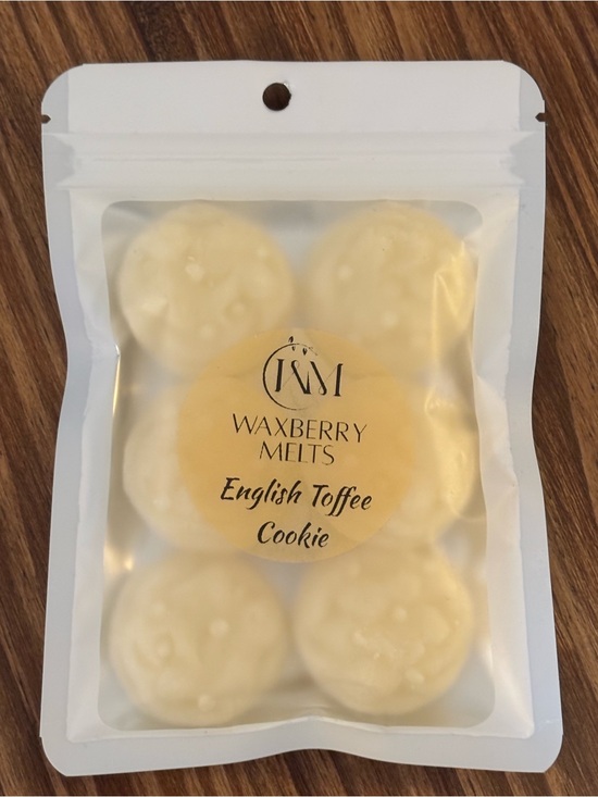 Waxberry Melts Other - Hand Crafted English Toffee Cookie Wax Melts - 1/2 Dozen
